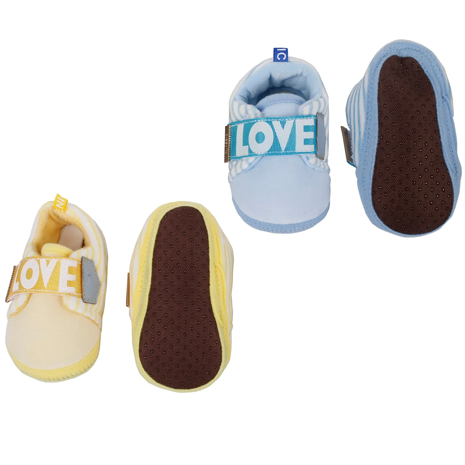 All About Love Yellow And Blue 2 Pk Booties
