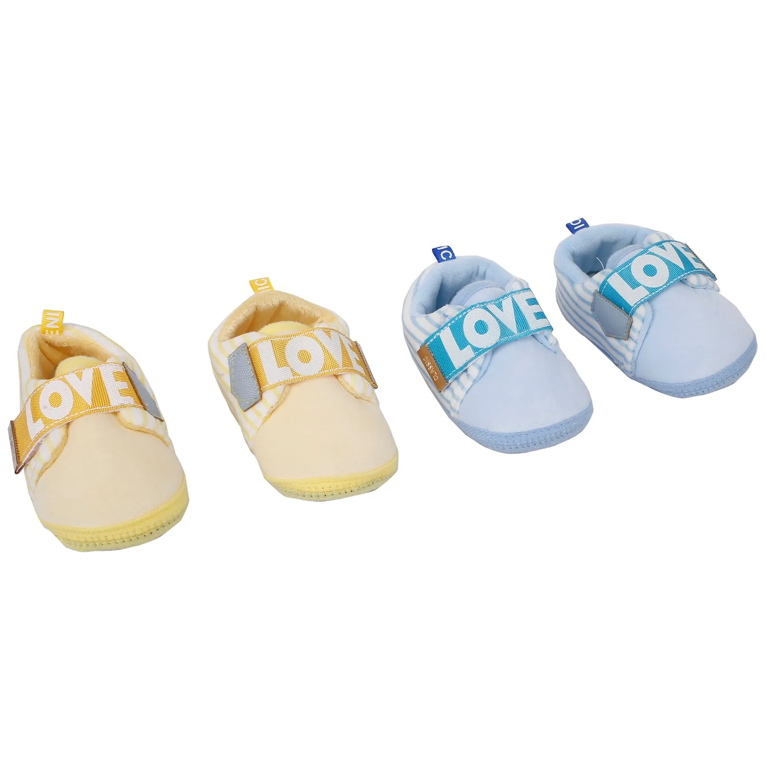 All About Love Yellow And Blue 2 Pk Booties