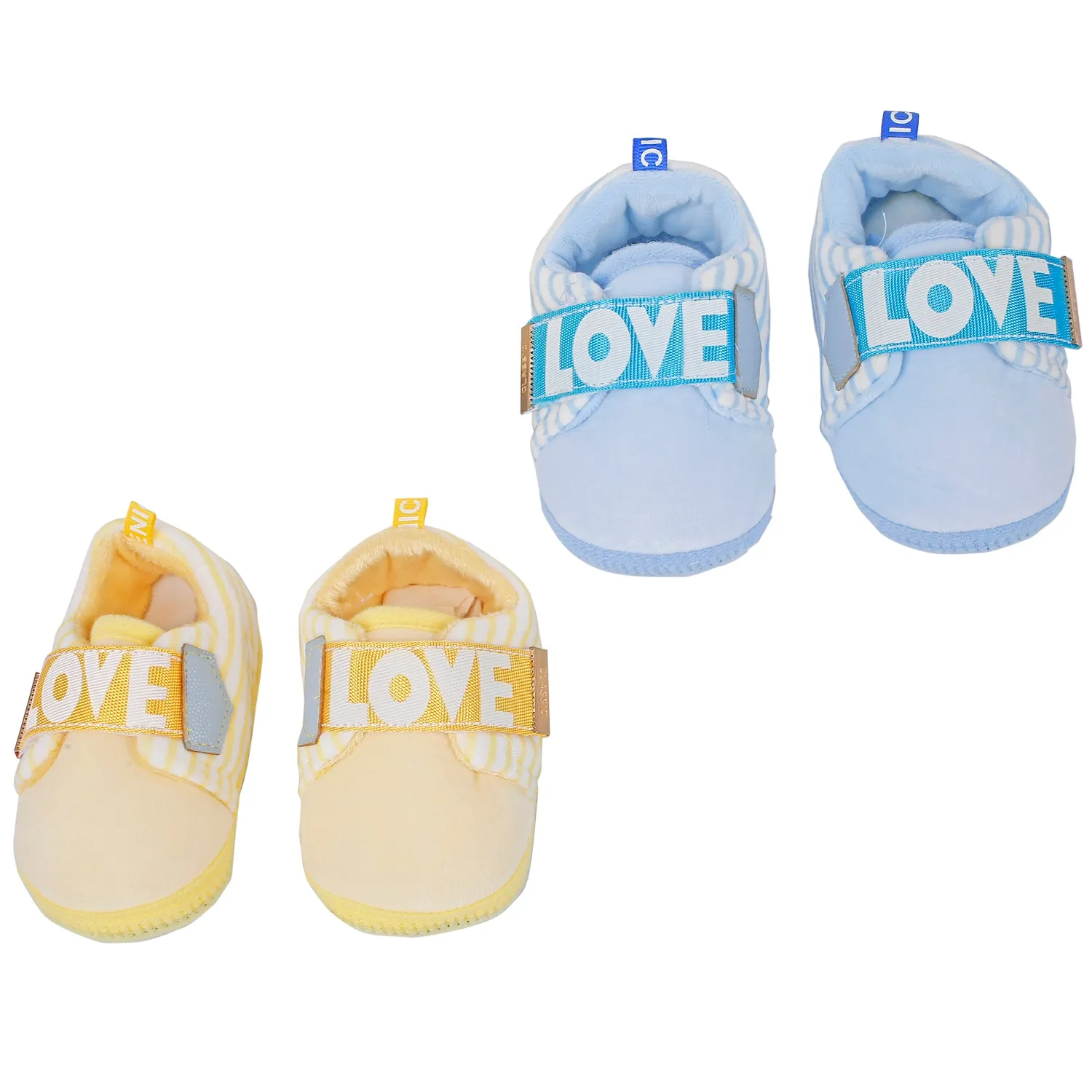 All About Love Yellow And Blue 2 Pk Booties