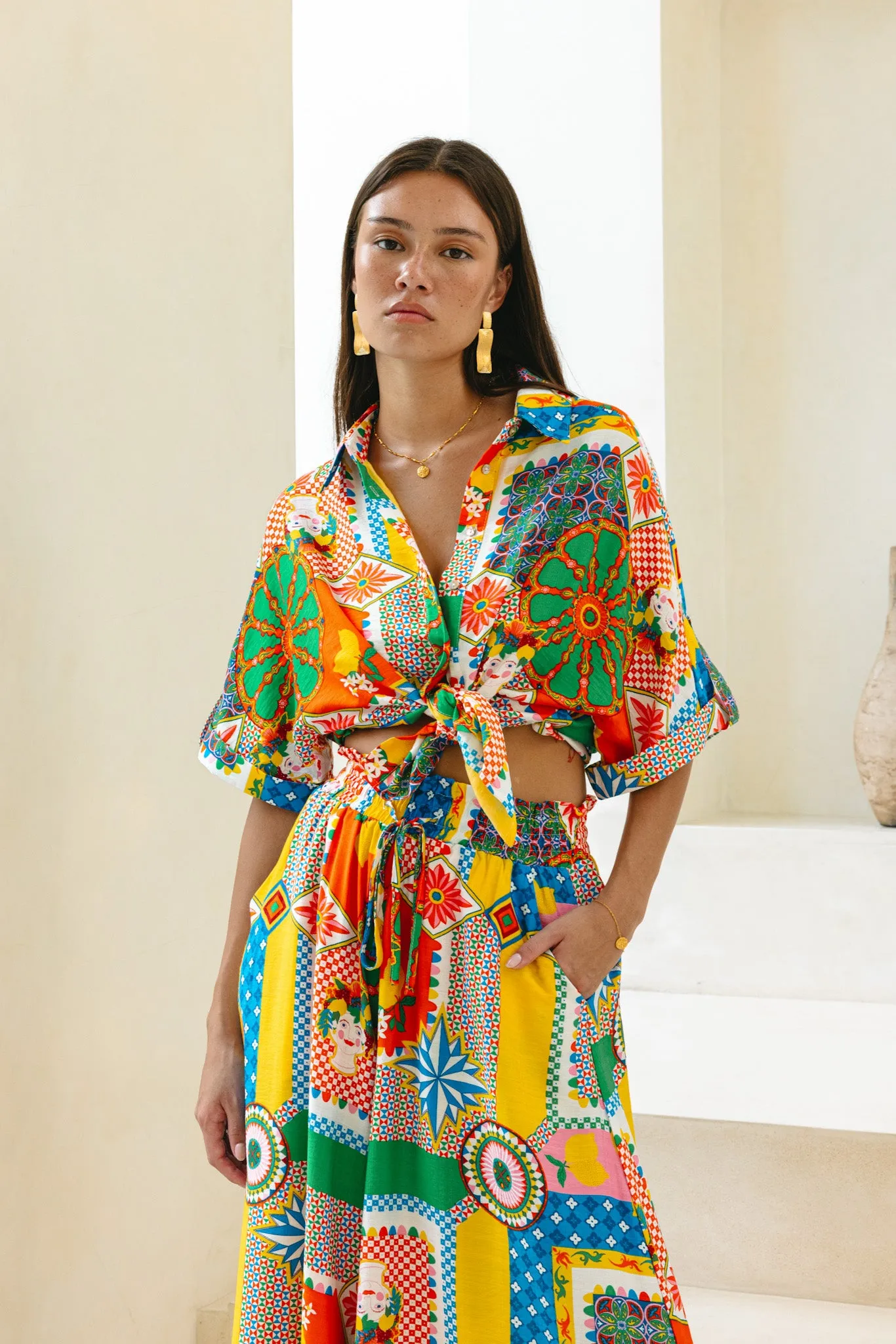 Allegra Multicolour Patchwork Shirt