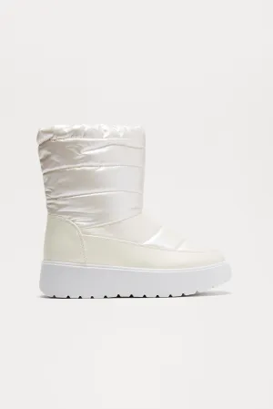 Avalanche Platform Booties - Pearl