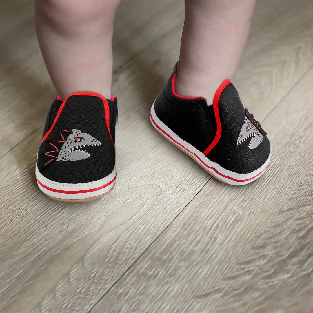 Baby Moo Monster Black Slip-On Booties