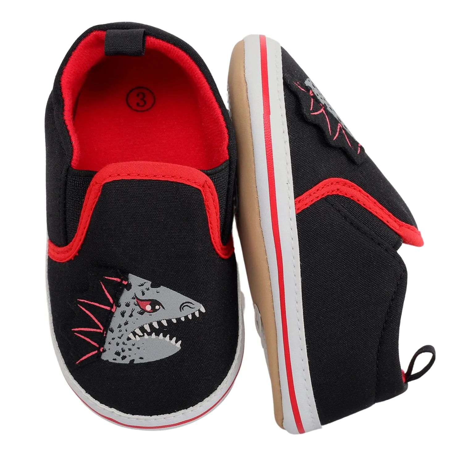 Baby Moo Monster Black Slip-On Booties