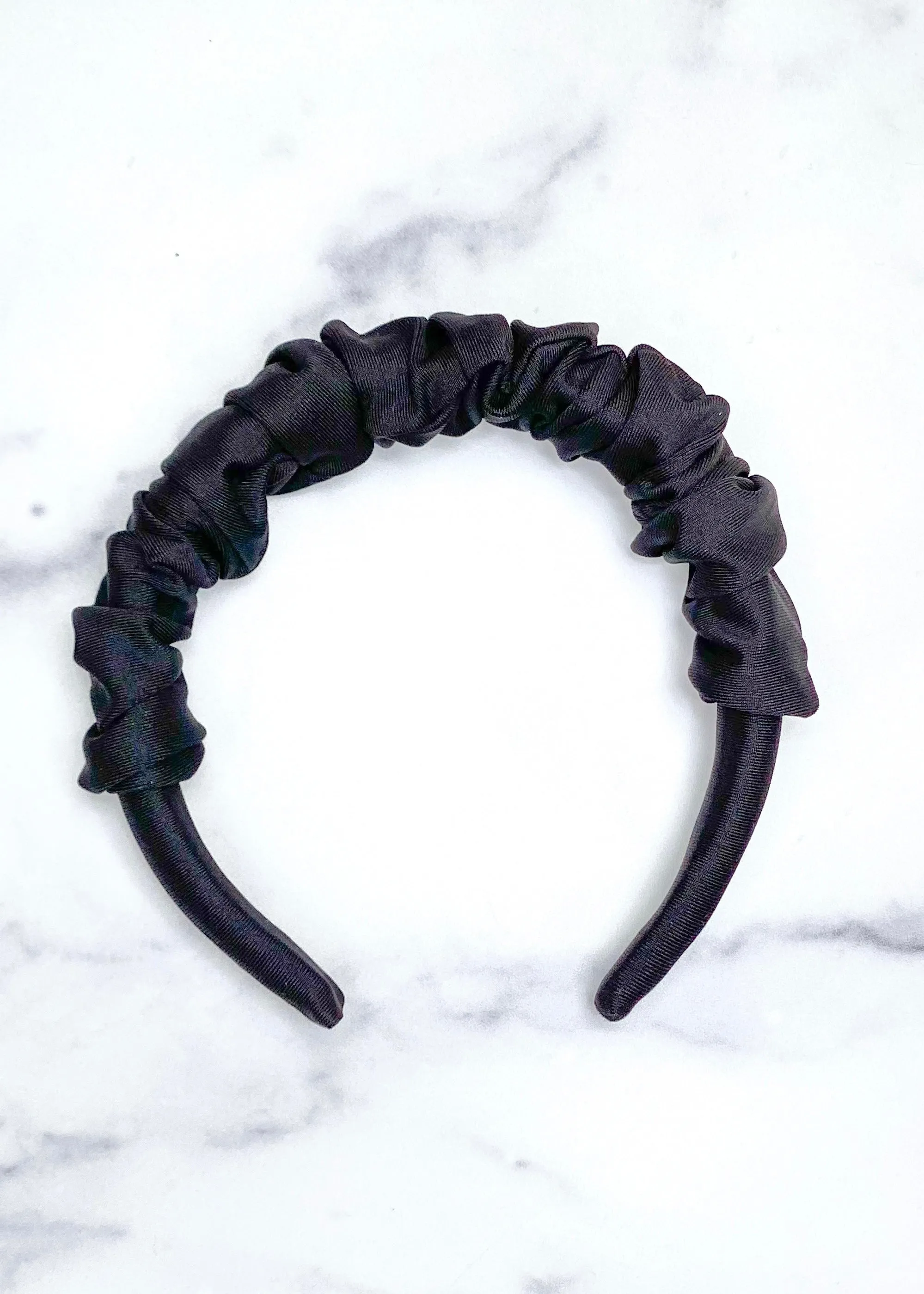 Black Ruched Headband