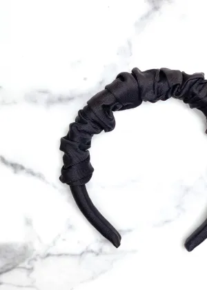 Black Ruched Headband