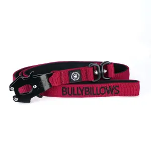 Bully Billows - Swivel Combat Dog Lead - Burgundy