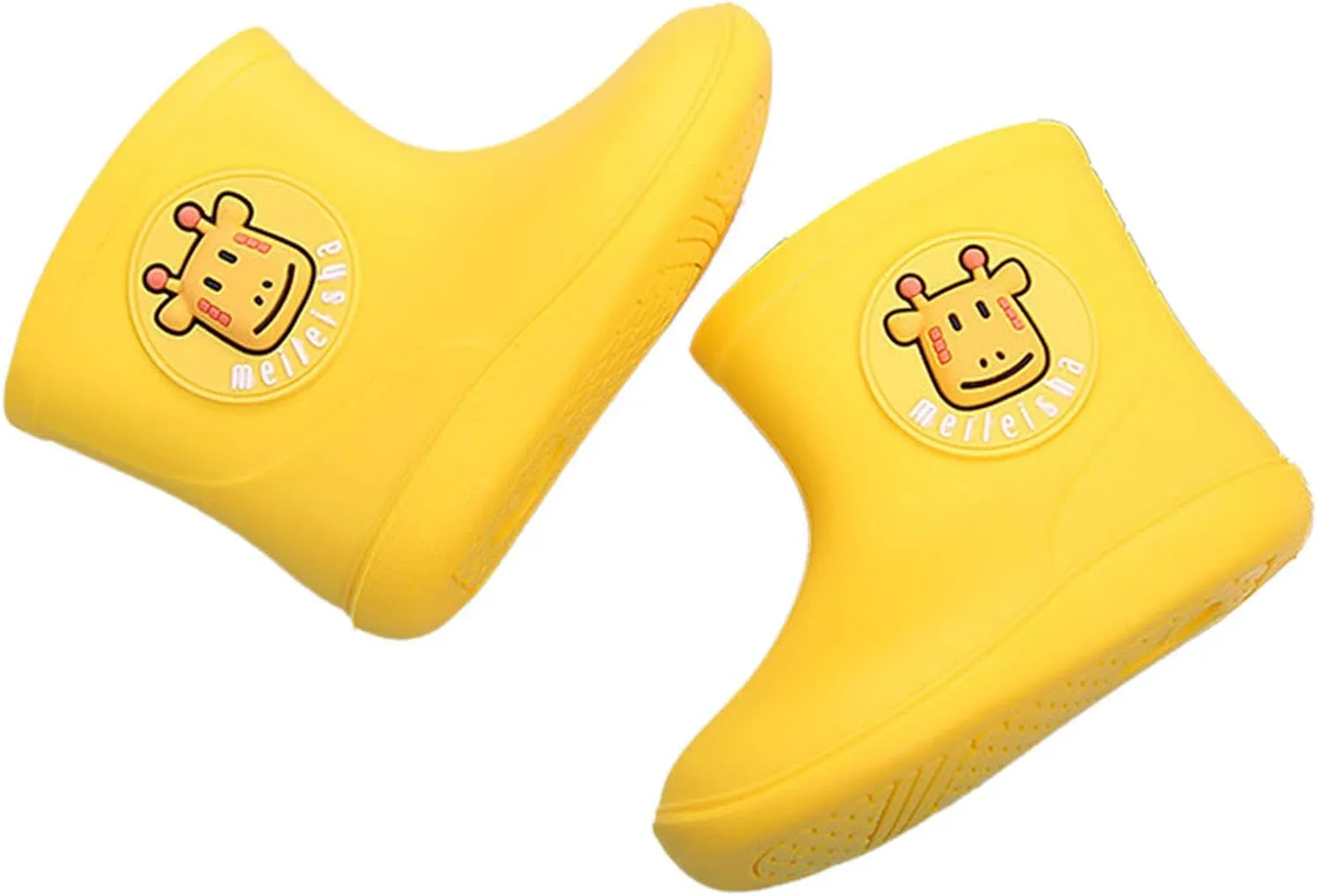 Children's Spring Fall Cartoon Waterproof Rain Boots for Little Kids Toddler Baby Boys Girls Anti-Slip Ankle Rainshoes