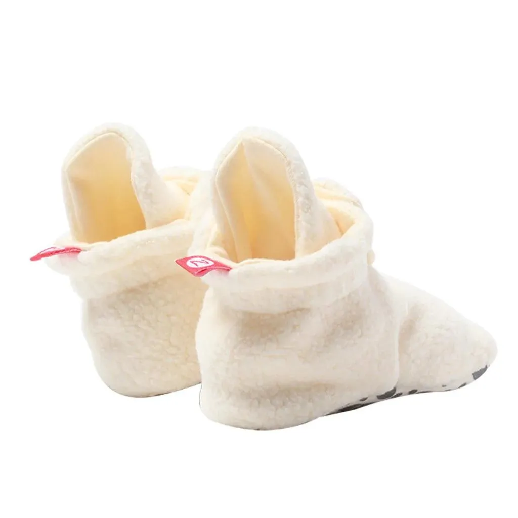 Cozie Fleece Baby Booties - Cream