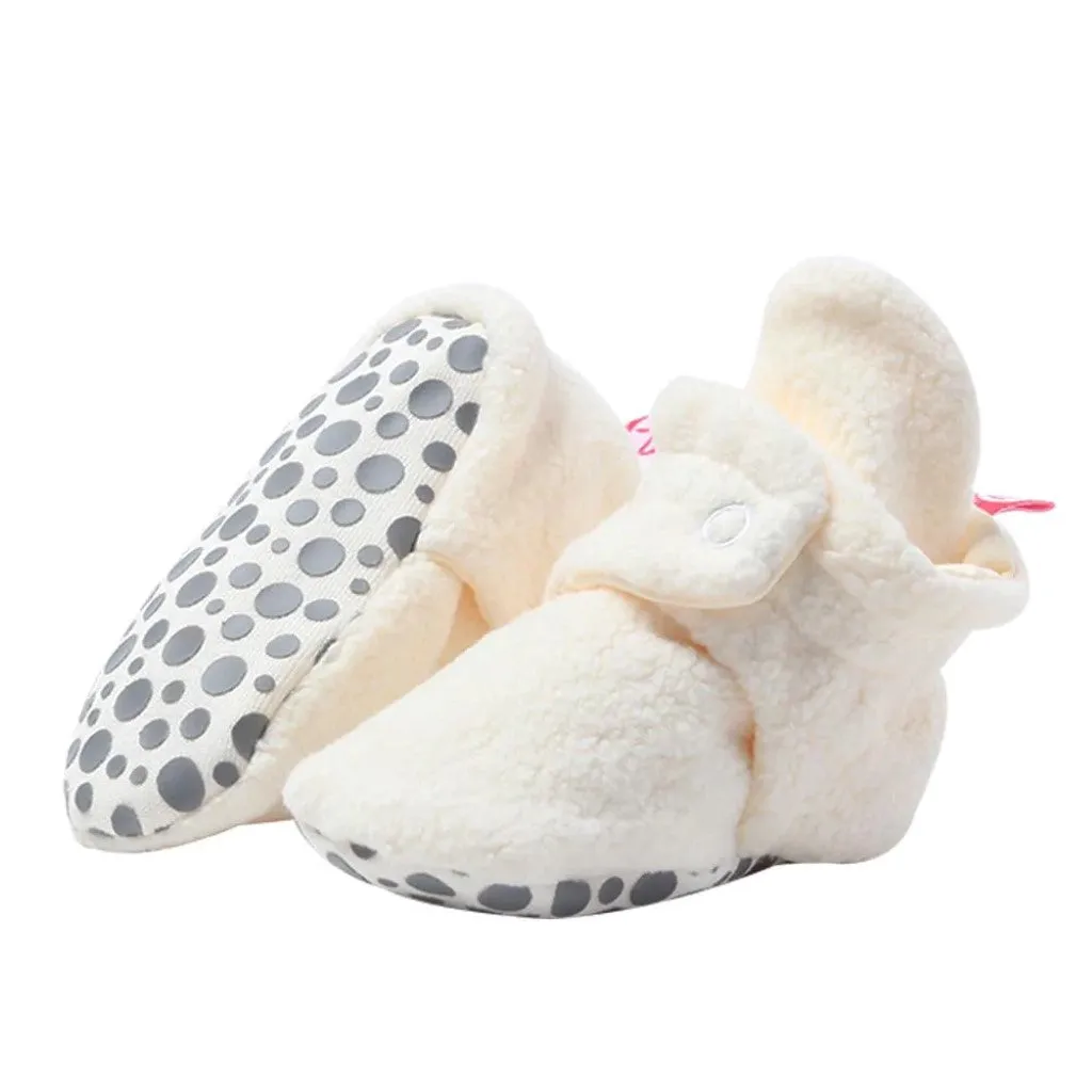 Cozie Fleece Baby Booties - Cream