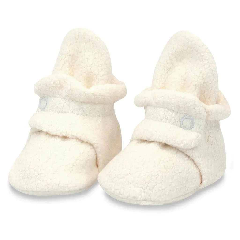 Cozie Fleece Baby Booties - Cream