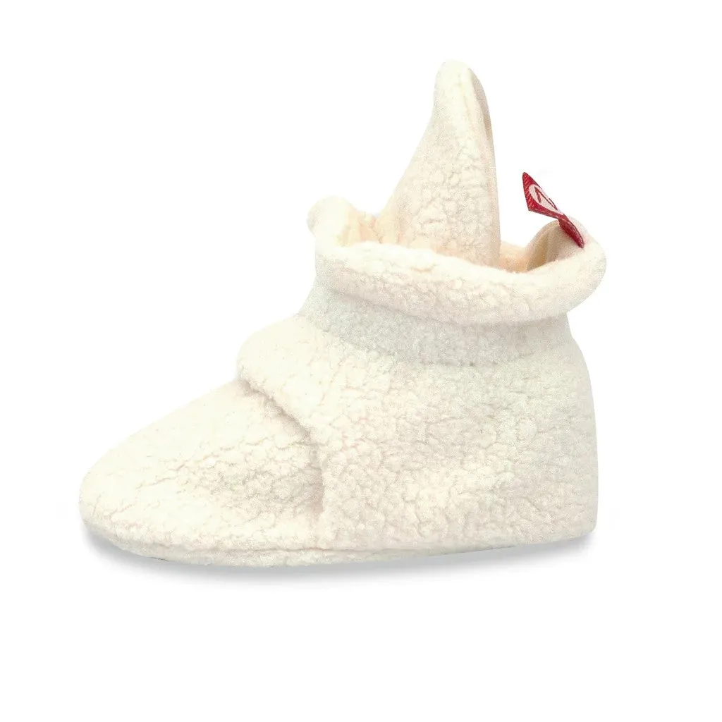 Cozie Fleece Baby Booties - Cream