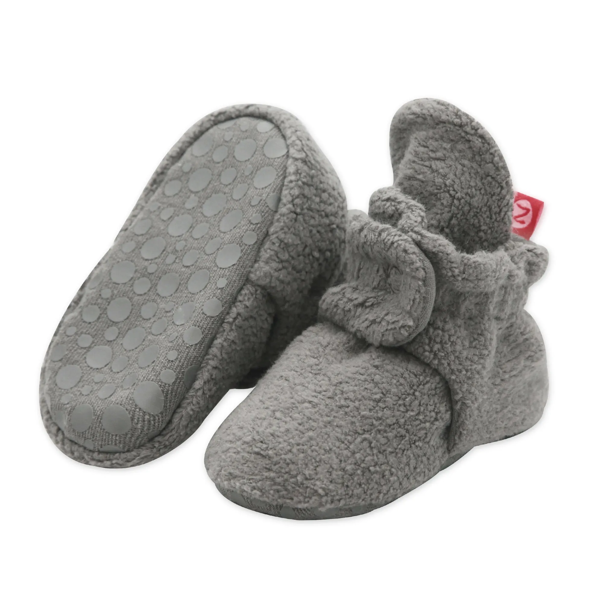 Cozie Fleece Gripper Baby Bootie 3 Pack - Black/Gray/Olive