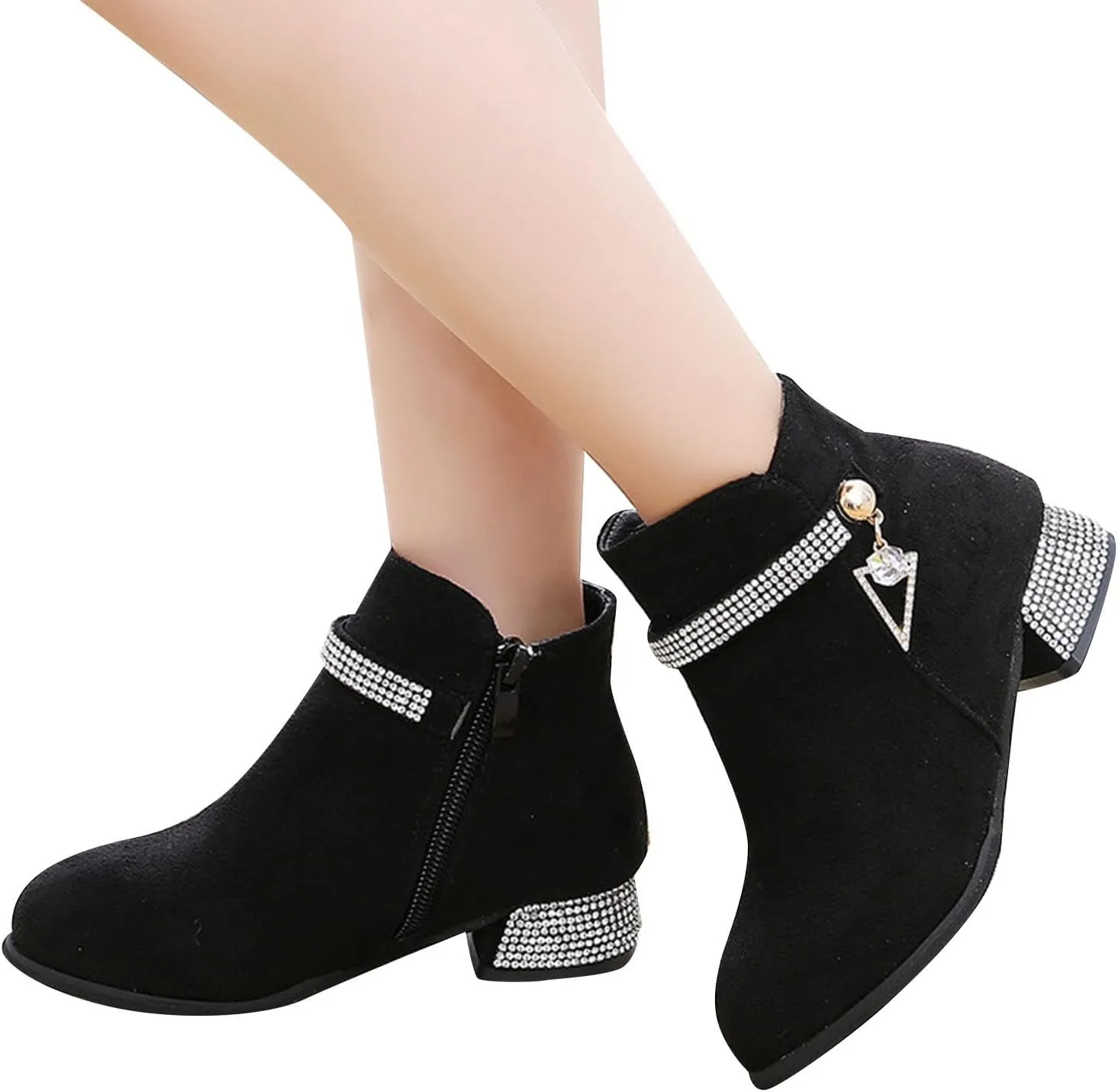 Girls Fashion Ankle Boot Children's Casual Shoes Short Boots Plush Lining Newborn First Walkes Shoes for Infant