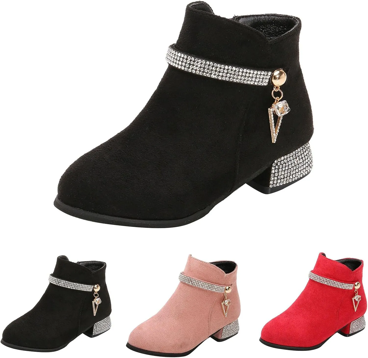 Girls Fashion Ankle Boot Children's Casual Shoes Short Boots Plush Lining Newborn First Walkes Shoes for Infant