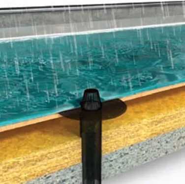 Klober Flavent Rainwater Outlet with PVC Flange - 100mm