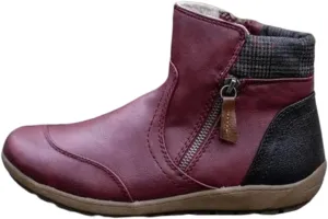 Ladmiple Ankle Boots For Women No Heel Casual Side Zipper Fashion Booties Cowboy Cowgirl Western Booties Walking Shoes