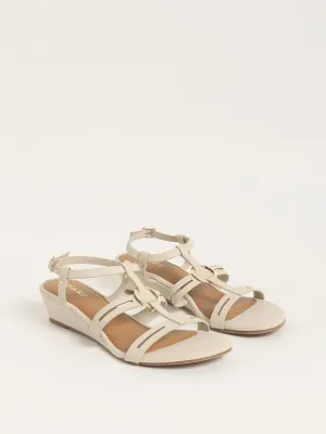 LUNA BLU Ivory Sling-Back Sandals