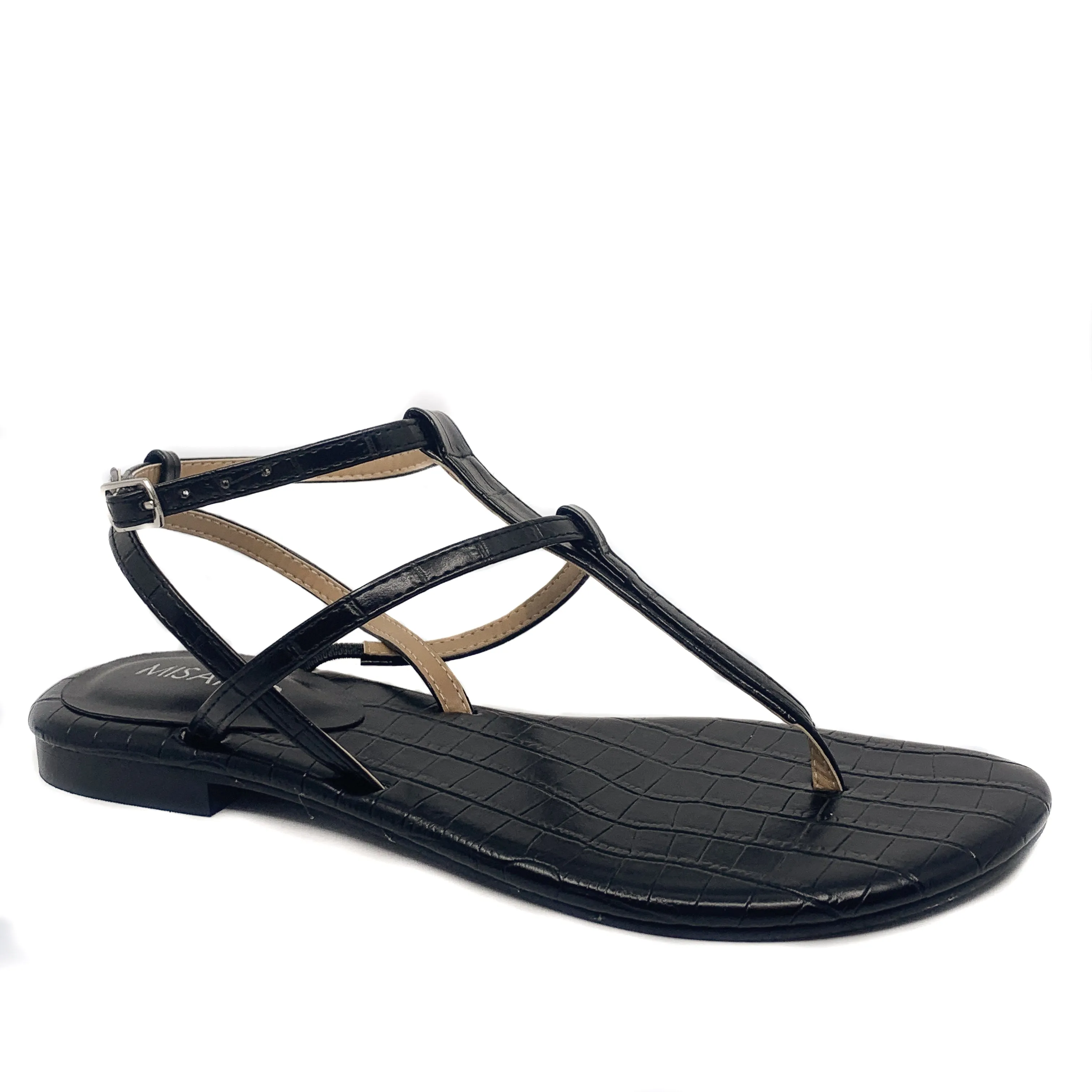 Misano Shizu Black Croc Sandal