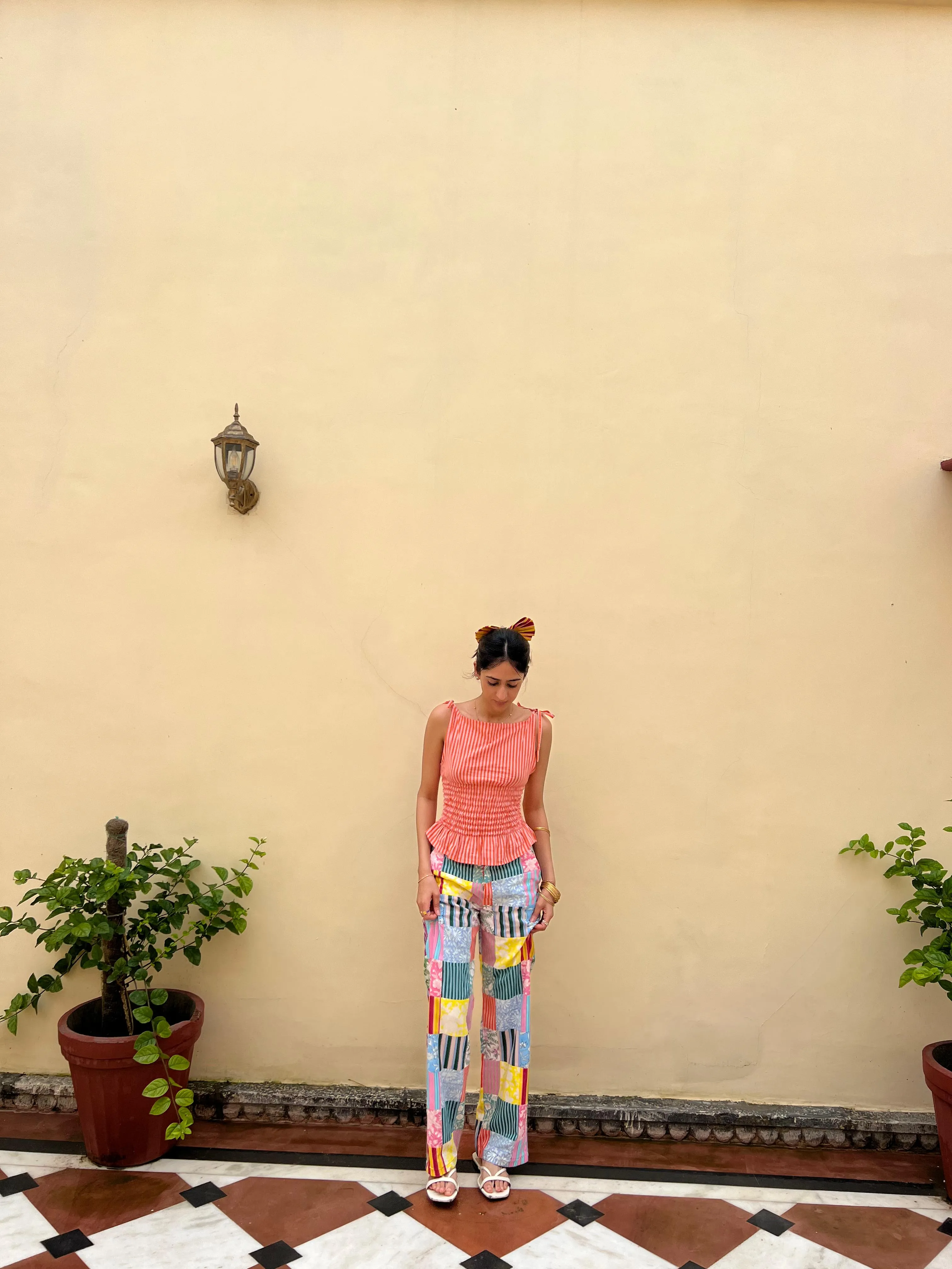 Patchwork Pants (Multicolor Stripes)
