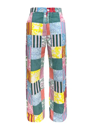 Patchwork Pants (Multicolor Stripes)
