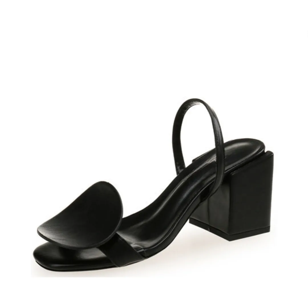 Pre Order:  Chunky Heel Back Strap Open Toe Sandals