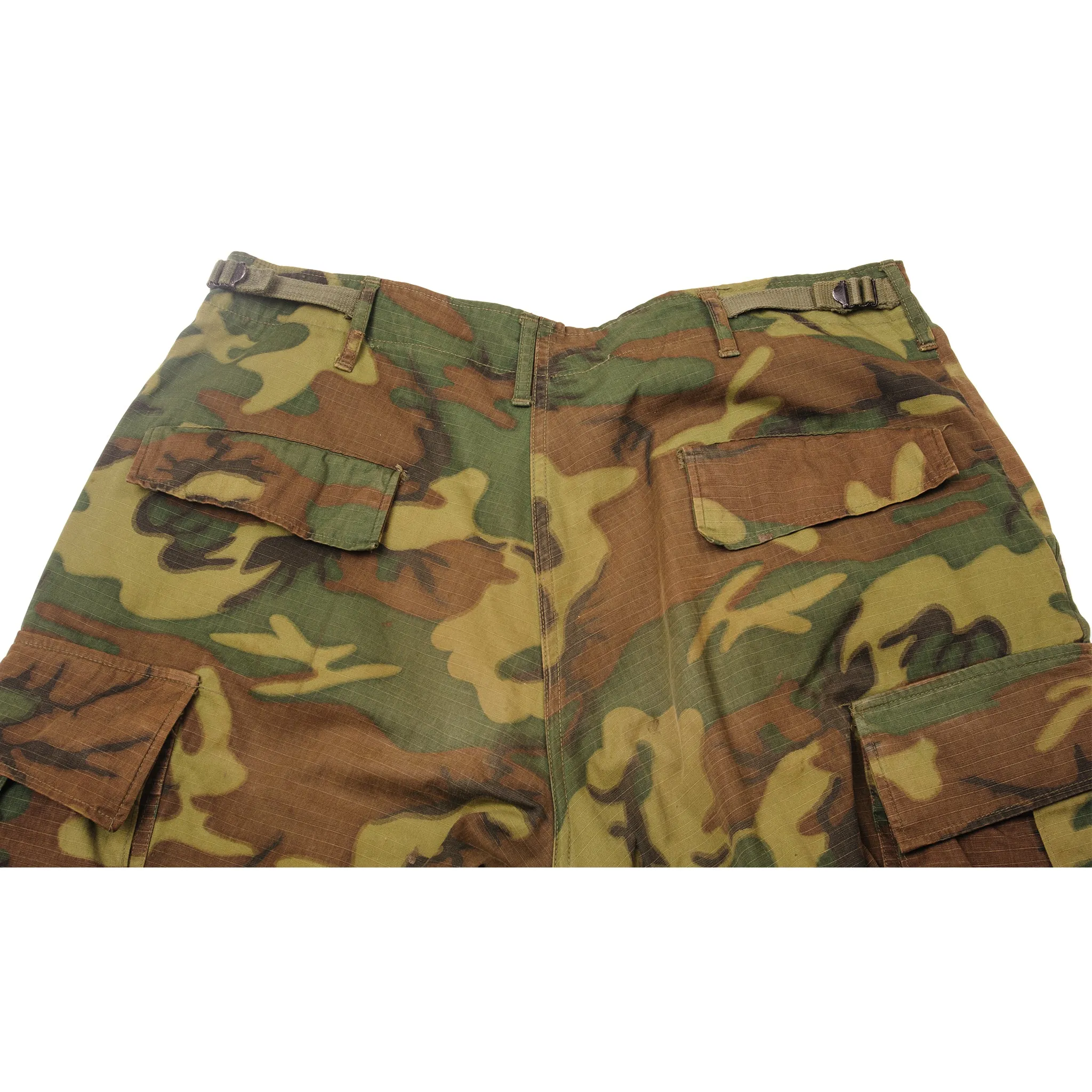 VINTAGE US ARMY TROPICAL COMBAT TROUSERS 6TH PATTERN ERDL RIP STOP PANTS 1968 SIZE MEDIUM REG W35 L29