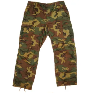 VINTAGE US ARMY TROPICAL COMBAT TROUSERS 6TH PATTERN ERDL RIP STOP PANTS 1968 SIZE MEDIUM REG W35 L29