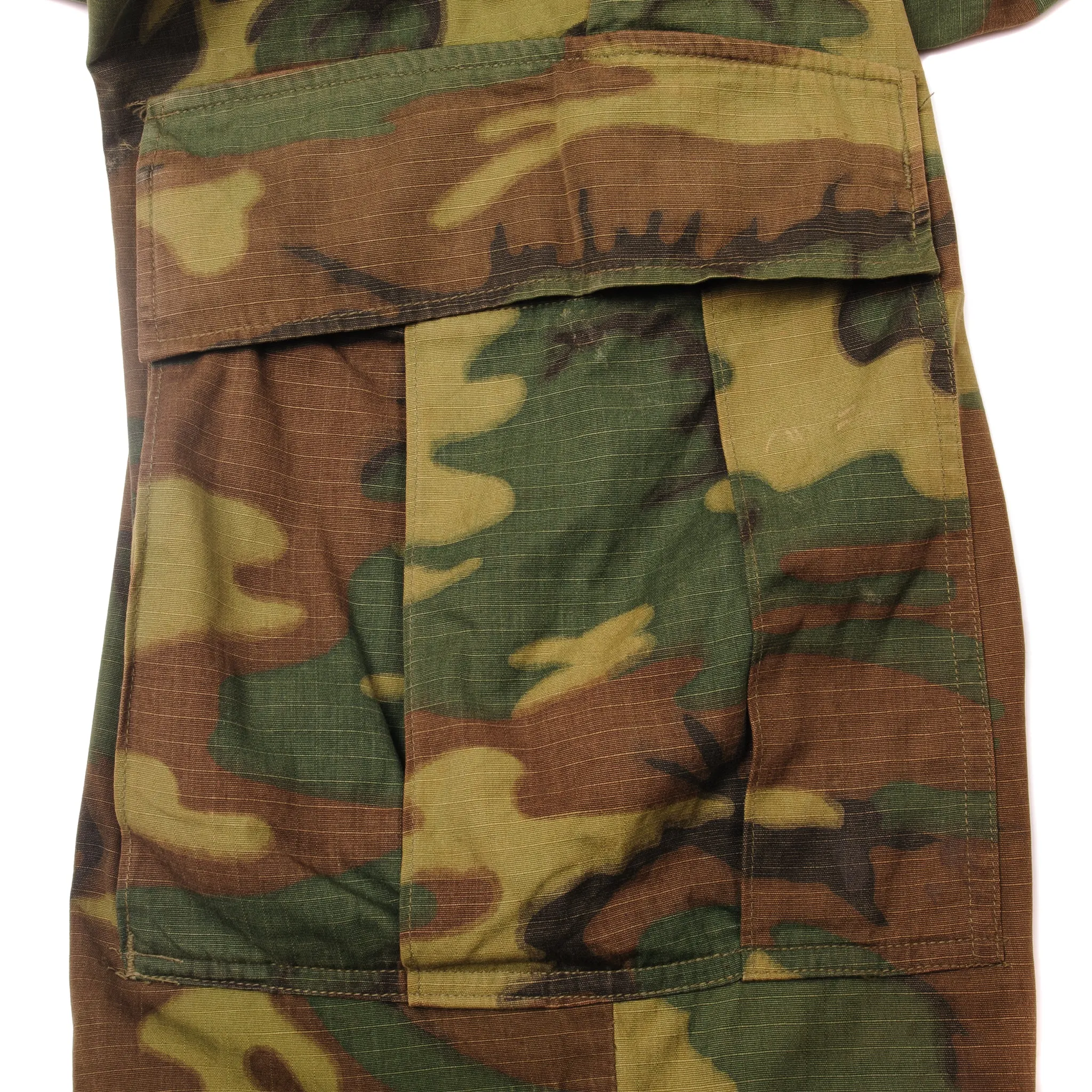 VINTAGE US ARMY TROPICAL COMBAT TROUSERS 6TH PATTERN ERDL RIP STOP PANTS 1968 SIZE MEDIUM REG W35 L29