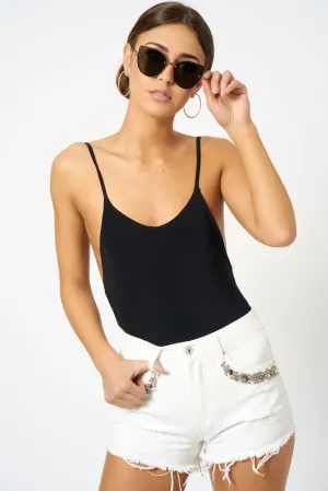 White Embellished Denim Shorts
