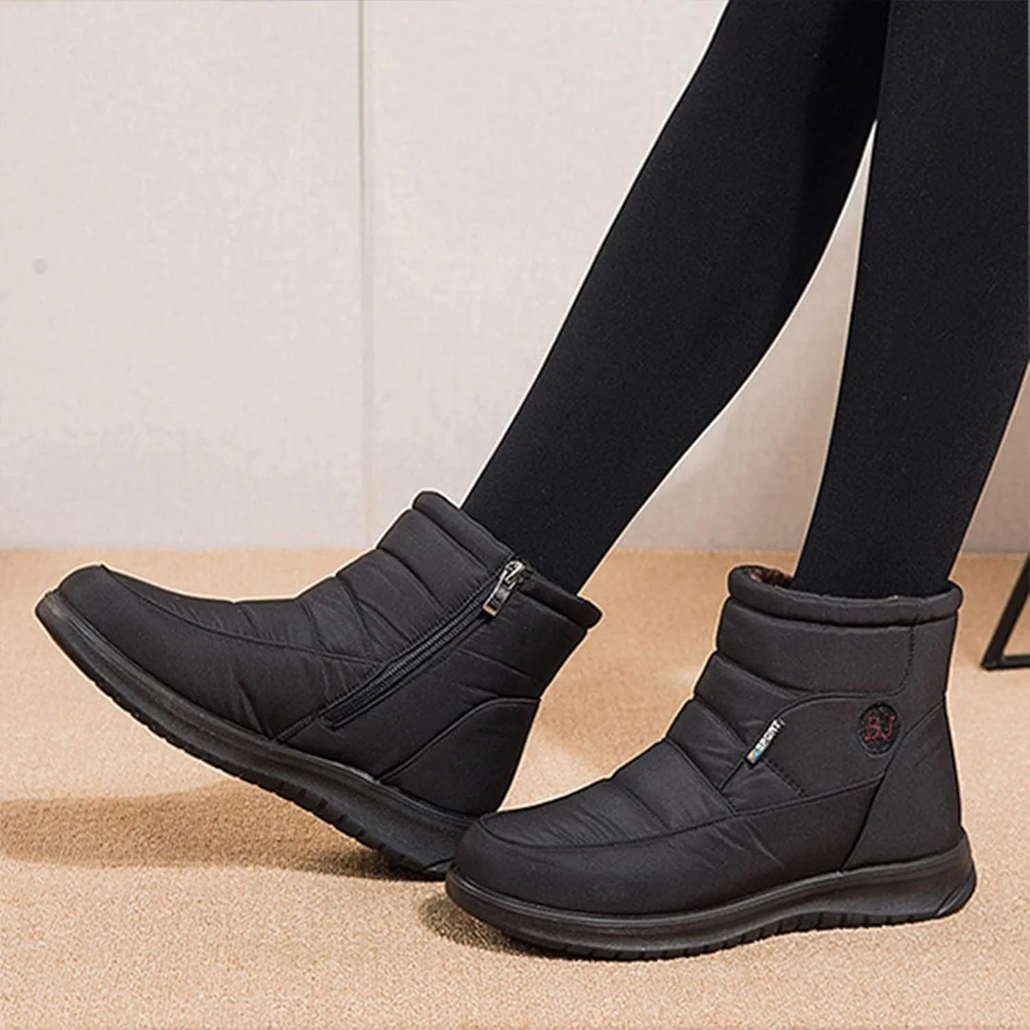ZBYY Womens Warm Fur Lined Winter Snow Boots Waterproof Ankle Boots Outdoor Booties Comfortable Shoes for Women